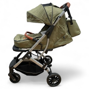 Carucior copii tip troller cu husa si geanta verde F2S - Img 3