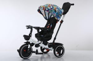 Tricicleta COOL Trike Happy, pozitii somn, roti de silicon 01 - Img 1