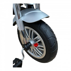 Tricicleta Cu Pozitii Somn Motostyle Gri, Scaun Reversibil, Roti Cauciuc - Img 8