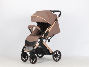 Carucior Bebe Tip Troller Cu Maner Reversibil Belecoo Zipy Crem NEW - Img 6