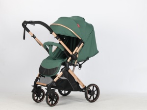Carucior Bebe Tip Troller Cu Maner Reversibil Belecoo Zipy Vernil NEW - Img 2