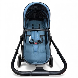Carucior copii 2 in 1 cu maner reversibil si landou transformabil Baby C. Premium Albastru BPTX2S - Img 5