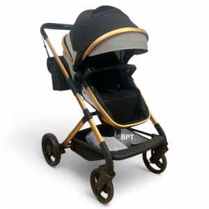 Carucior copii 2 in 1 transformabil Tesy Black Grey - Img 5