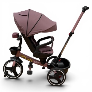 Tricicleta Copii Cu Pozitie De Somn Scaun Rotativ Sunete Si Lumini BPT620 Mauwe Cool - Img 6