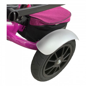 Tricicleta copii cu pozitii somn Motostyle Mov, scaun reversibil, roti cauciuc 02 - Img 5