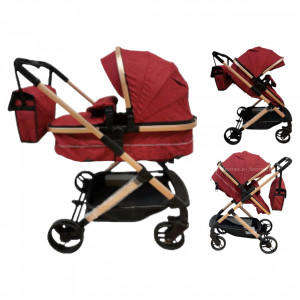 Carucior 2 in 1 transformabil Tesy Red - Img 1