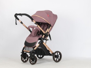 Carucior Bebe Tip Troller Cu Maner Reversibil Belecoo Zipy Mauve NEW - Img 7