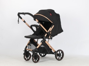 Carucior Bebe Tip Troller Cu Maner Reversibil Belecoo Zipy Negru NEW - Img 3