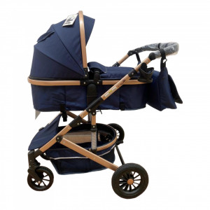 Carucior copii 2 in 1 transformabil F7T Albastru Navy - Img 2