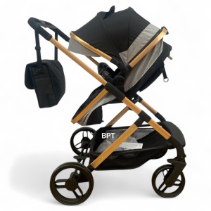 Carucior copii 2 in 1 transformabil Tesy Black Grey - Img 6