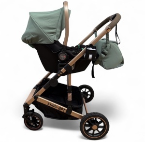 Carucior copii 3 in 1 cu landou tranformabil in sport si scoica auto FlexiGo Green BPT-A10 - Img 9
