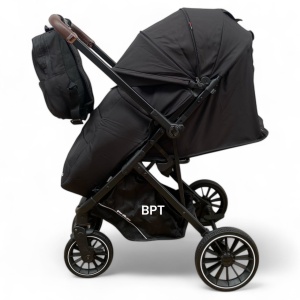 Carucior sport tip troller cu maner reversibil,husa si ghiozdanel Kidilo Smart BPT6530B Negru - Img 3