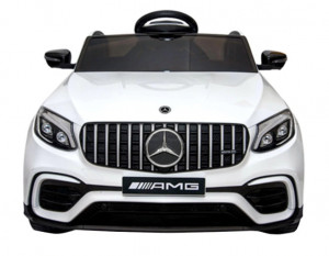 Masinuta electrica cu telecomanda 4x4 2 viteze anvelope din cauciuc Mercedes Benz GLC63 Amg Alb - Img 6