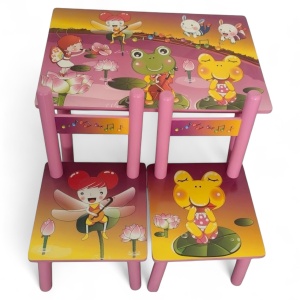 Set masuta cu 2 scaunele copii Pink Frog BPT38 - Img 2