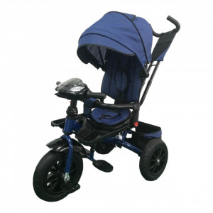 Tricicleta Copii Poziții Somn DODO Trike Jeans Roti De Cauciuc Scaun Reversibil - Img 3