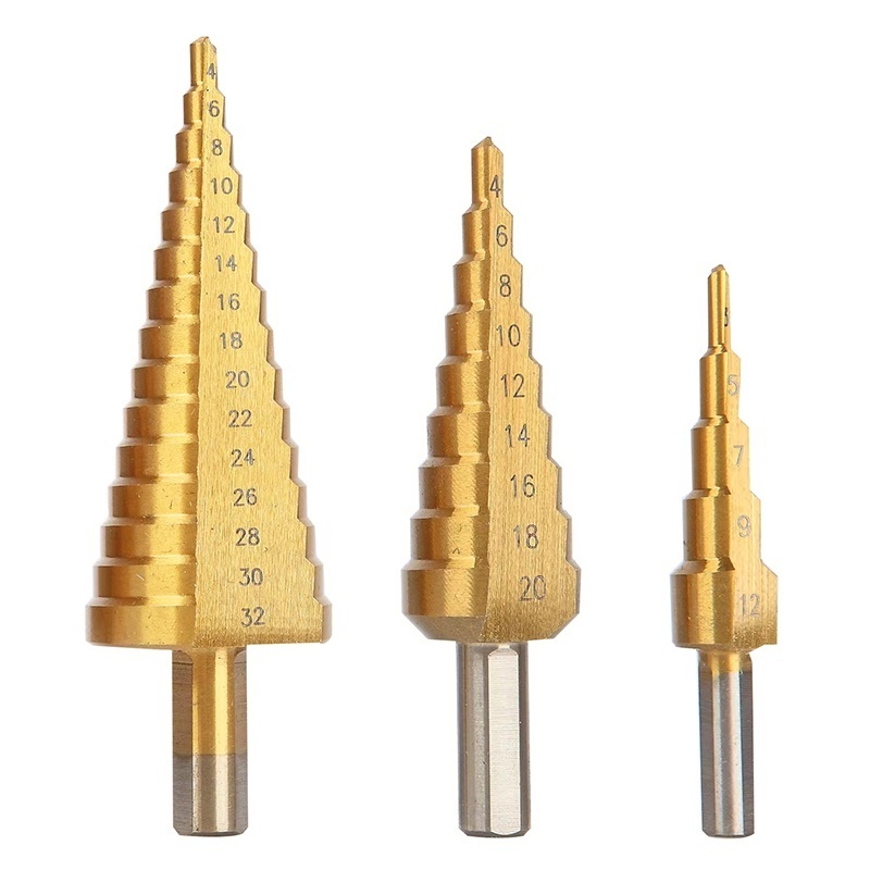 Burghiu etajat FIXTEC 4-12 mm HSS cu strat de titan - 3 | YEO