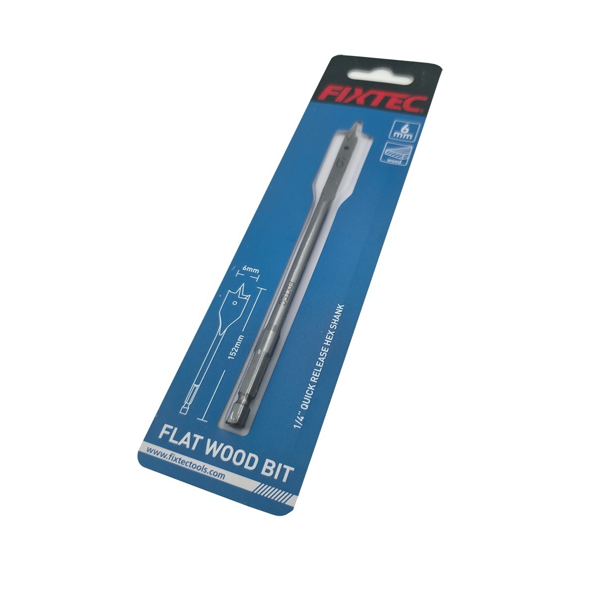 Burghiu lemn plat FIXTEC 6x152 - 1 | YEO