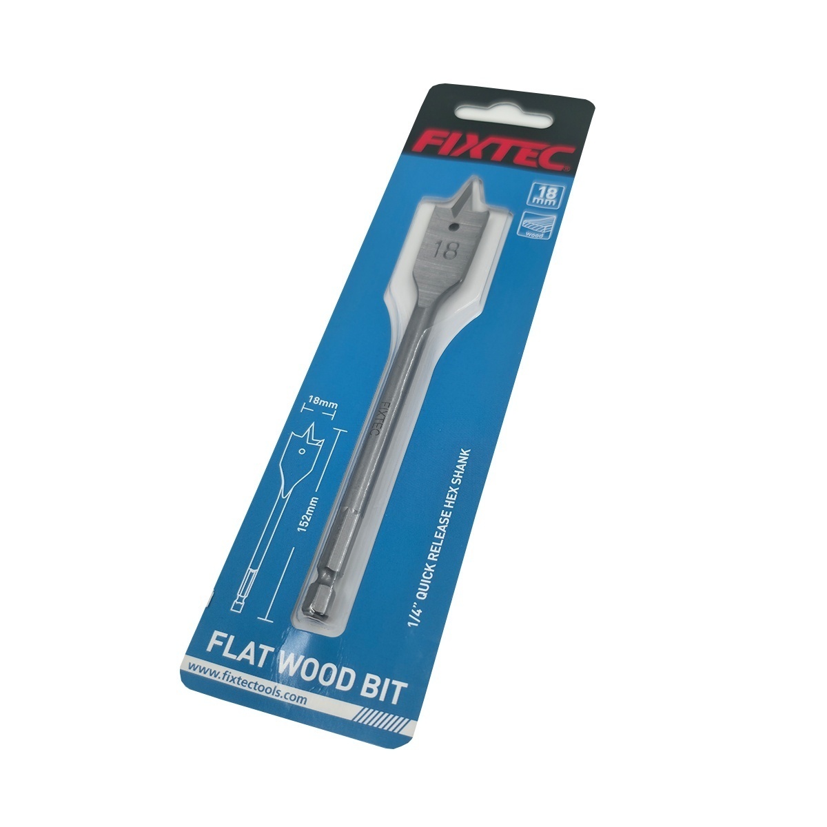Burghiu paletar pentru lemn FIXTEC 18 mm x 152 mm - 1 | YEO