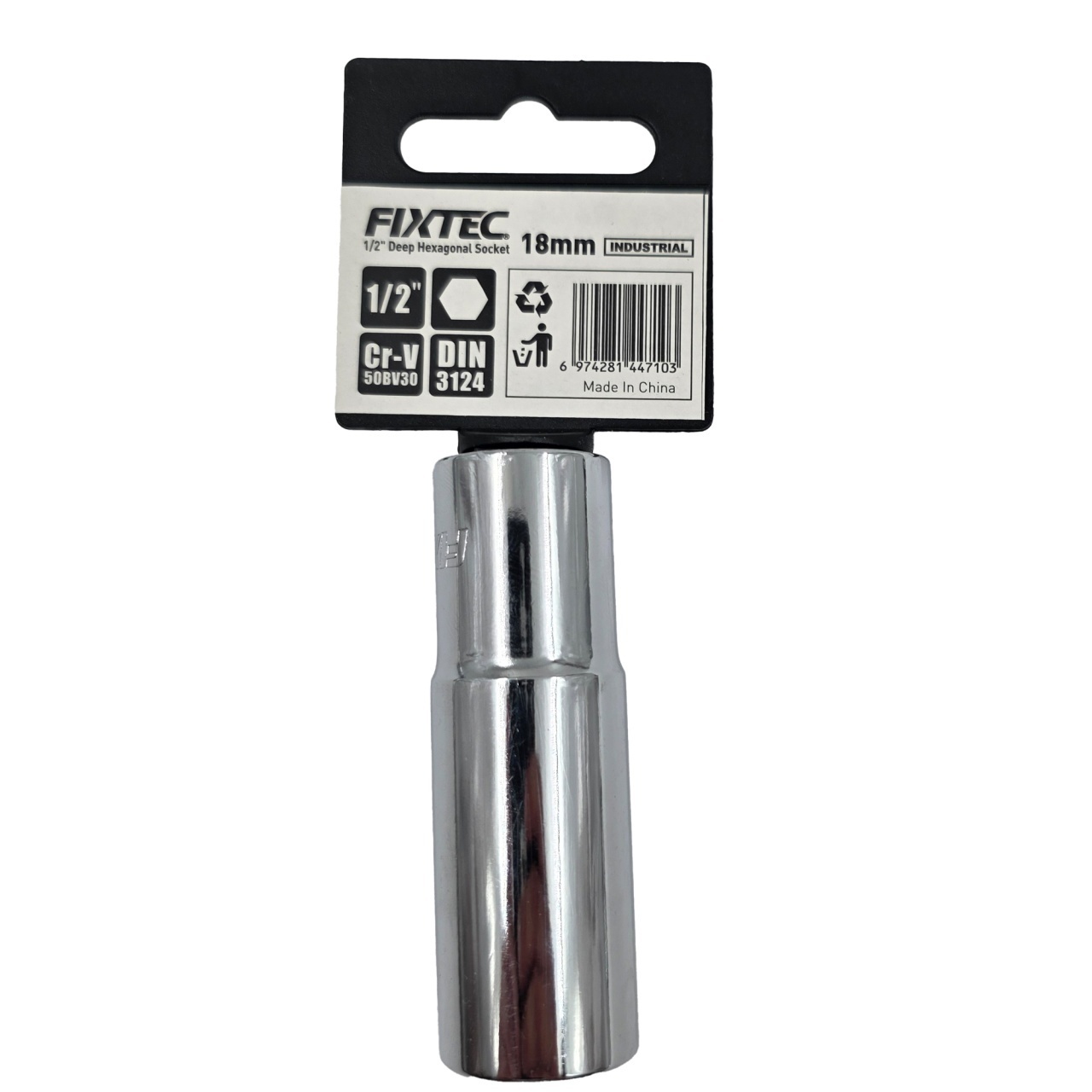 Cap tubular impact 18 mm FIXTEC, prindere 1/2 - 1 | YEO