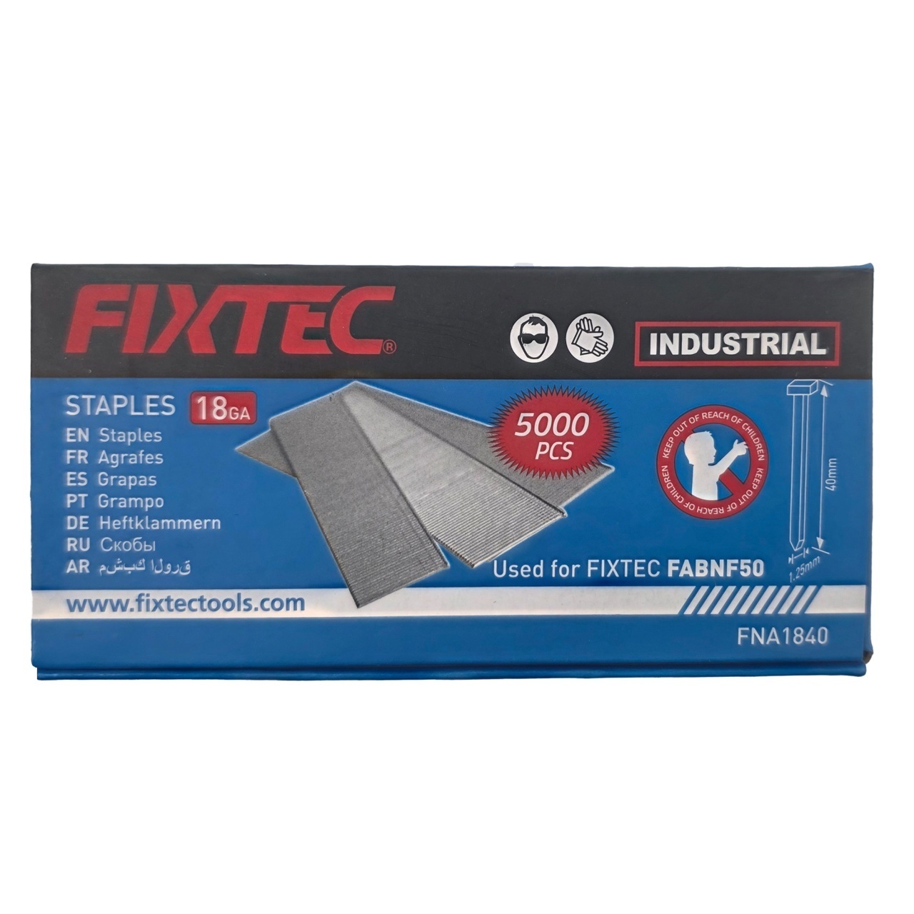 Capsule tip cuie FIXTEC 1.25×1.0×40 mm, set 5000 bucati