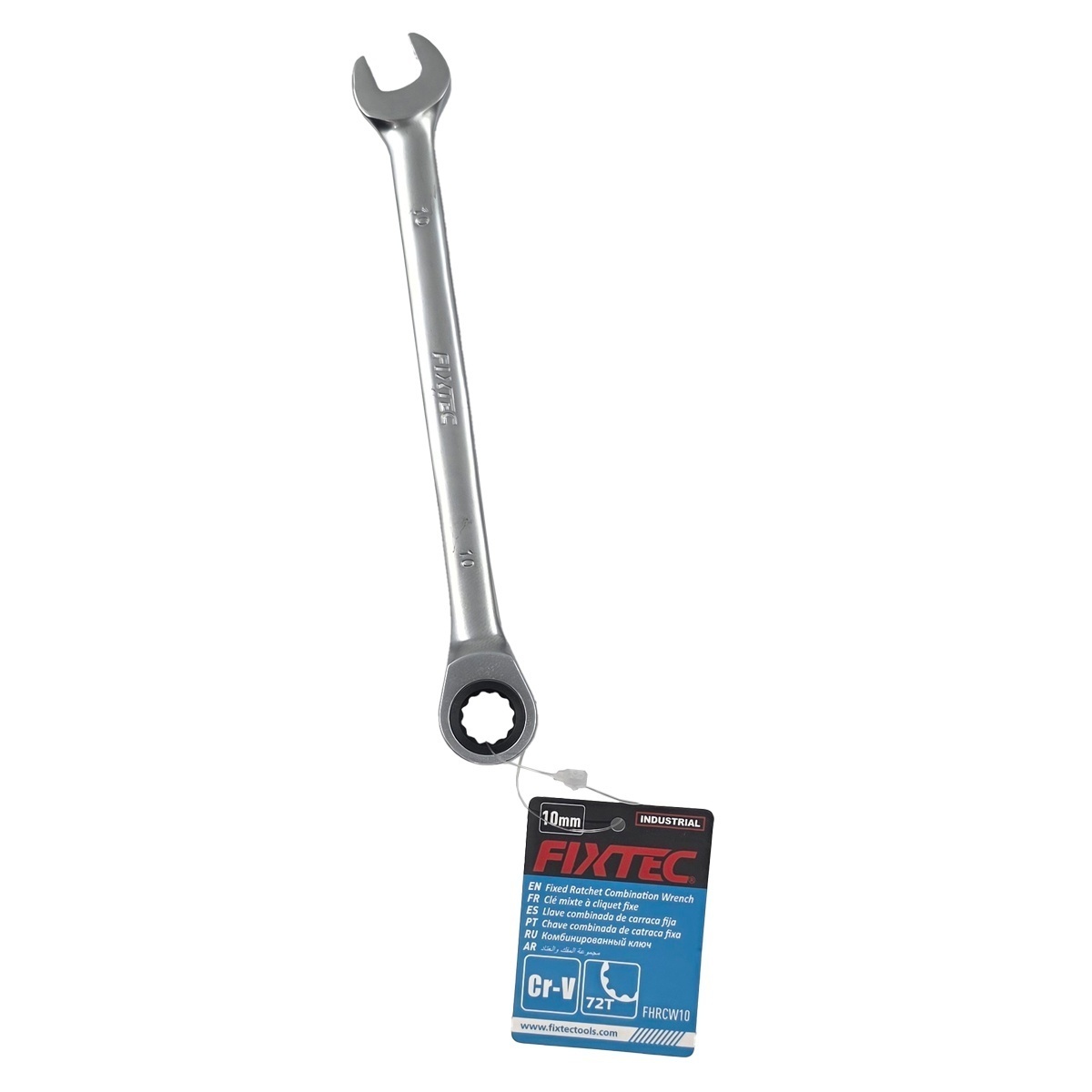 Cheie fixa cu clichet FIXTEC 10 mm - 72 dinti