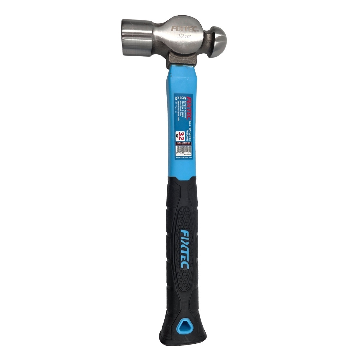 Ciocan FIXTEC 900g cu Cap Rotund si Maner din Fibra Rezistenta