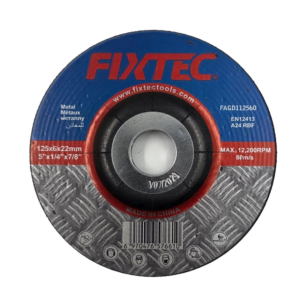 Disc de slefuire abraziv FIXTEC 125x6x22mm