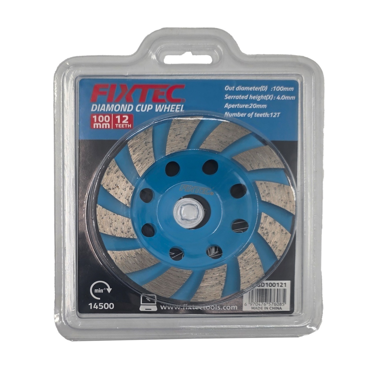 Disc diamantat FIXTEC 100 mm pentru debitare si finisare