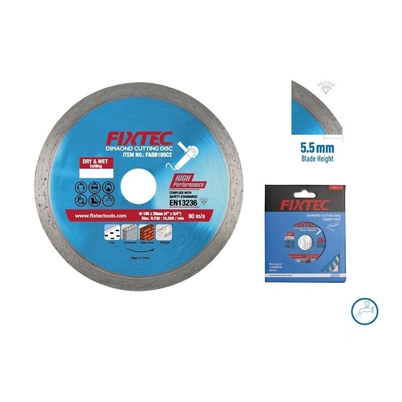 Disc diamantat FIXTEC 230 mm x 5.5 mm pentru taiere cu apa