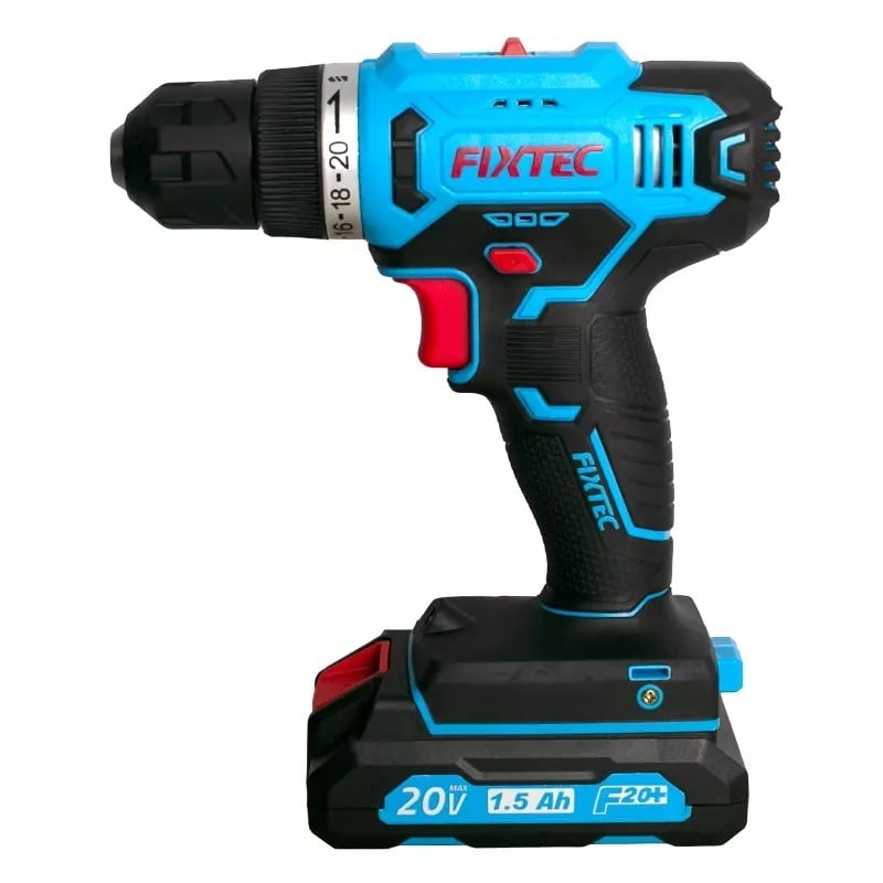Kit bormasina reincarcabila FIXTEC, iluminare LED, blocaj ax, trusa completa de scule - 1 | YEO