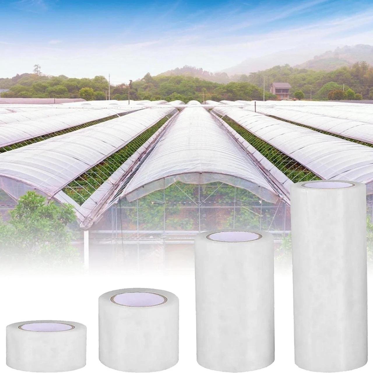 Scotch transparent, pentru lipirea foliei de solar