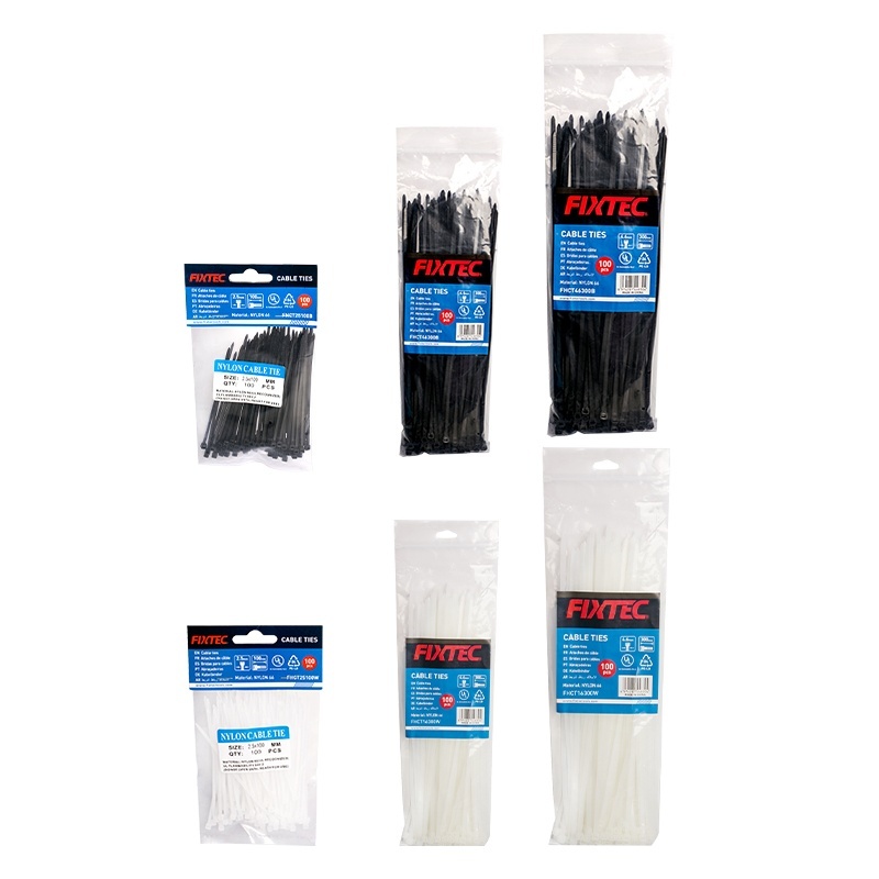 Set Coliere Autoblocante FIXTEC Nylon Alb 4.6 x 400 mm – 100 piese - 2 | YEO