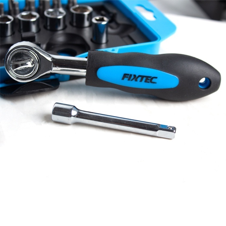 Set cu surubelnita cu clichet FIXTEC, 38 de componente, otel CR-V - 2 | YEO