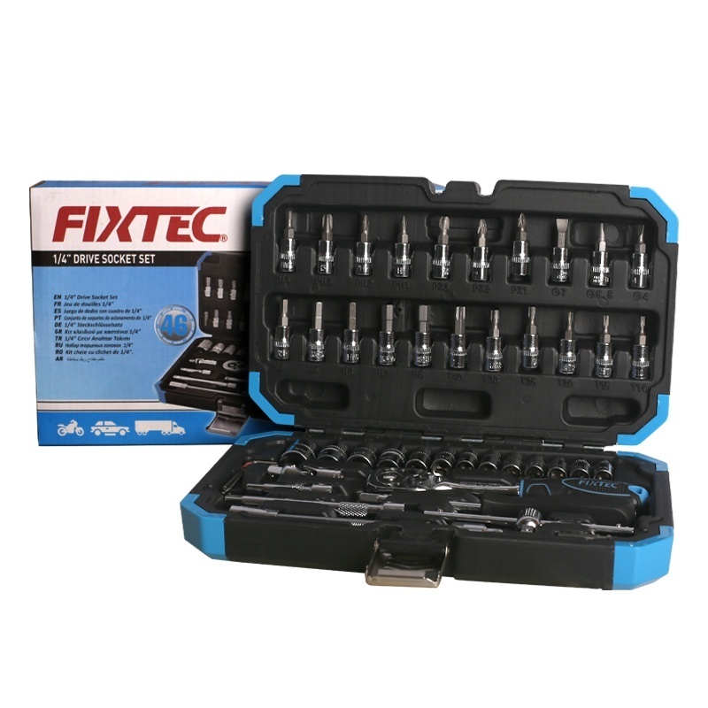 Set scule FIXTEC 46 de piese, CR-V, in cutie - 3 | YEO