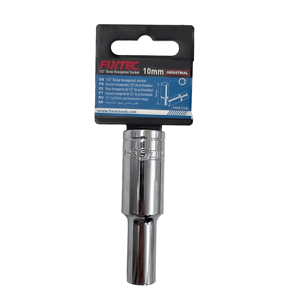 Tubulara de impact 10 mm, FIXTEC, prindere 1/2 inch