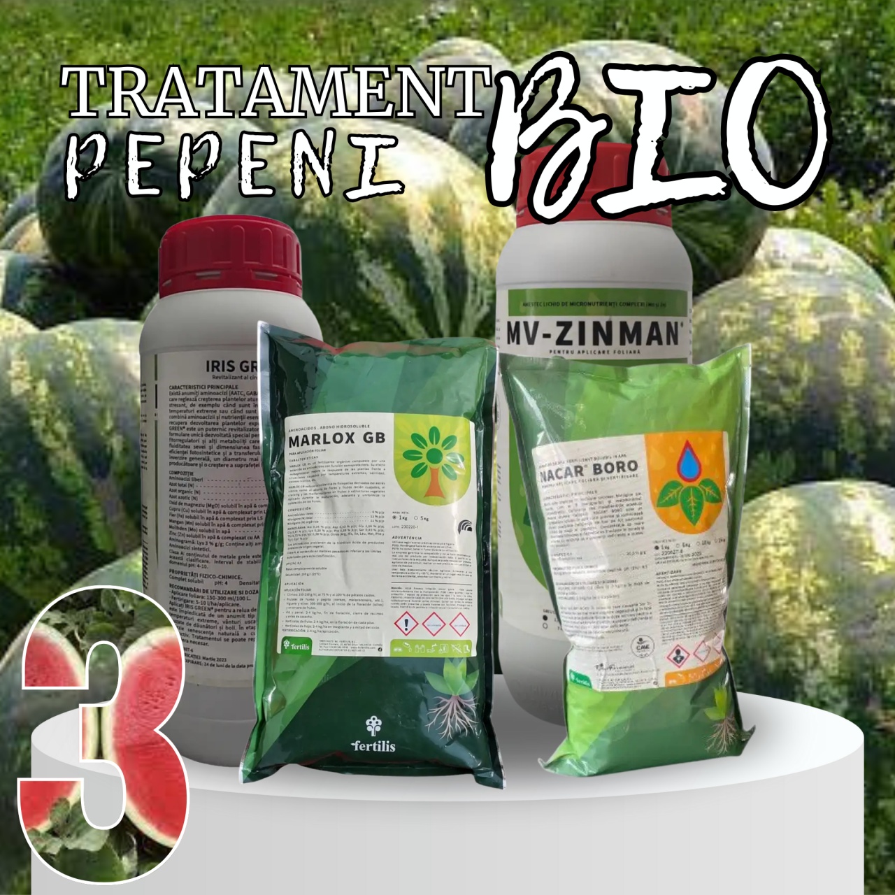 BIOPACK Stadiul 3 Pepeni - Inflorire - Cresterea Fructului