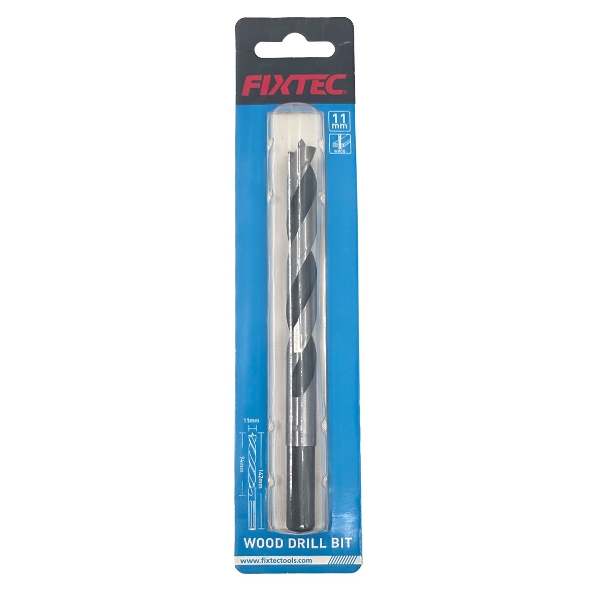 Burghiu lemn spiral FIXTEC 11 mm x 142 mm