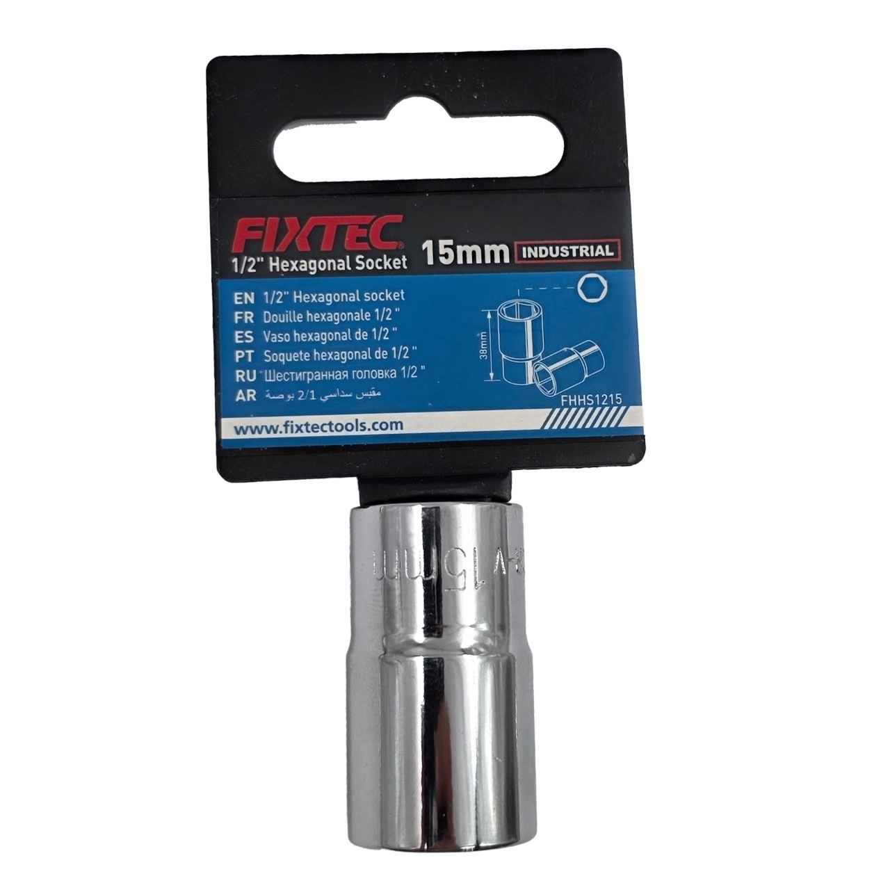 Cap tubular hexagonal 15 mm, FIXTEC, racord 1/2