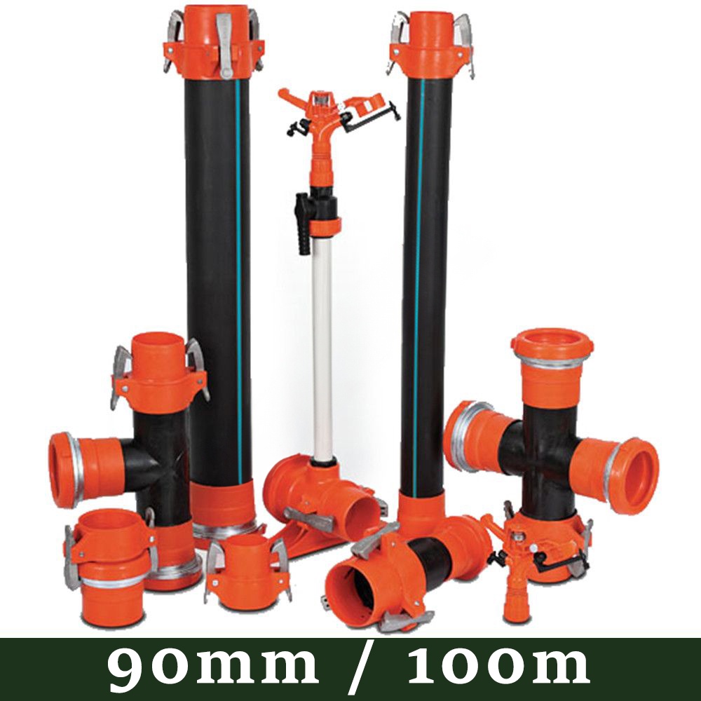 Kit Aripa de Ploaie Irigatii 100m, Teava 90mm, 9 Aspersoare