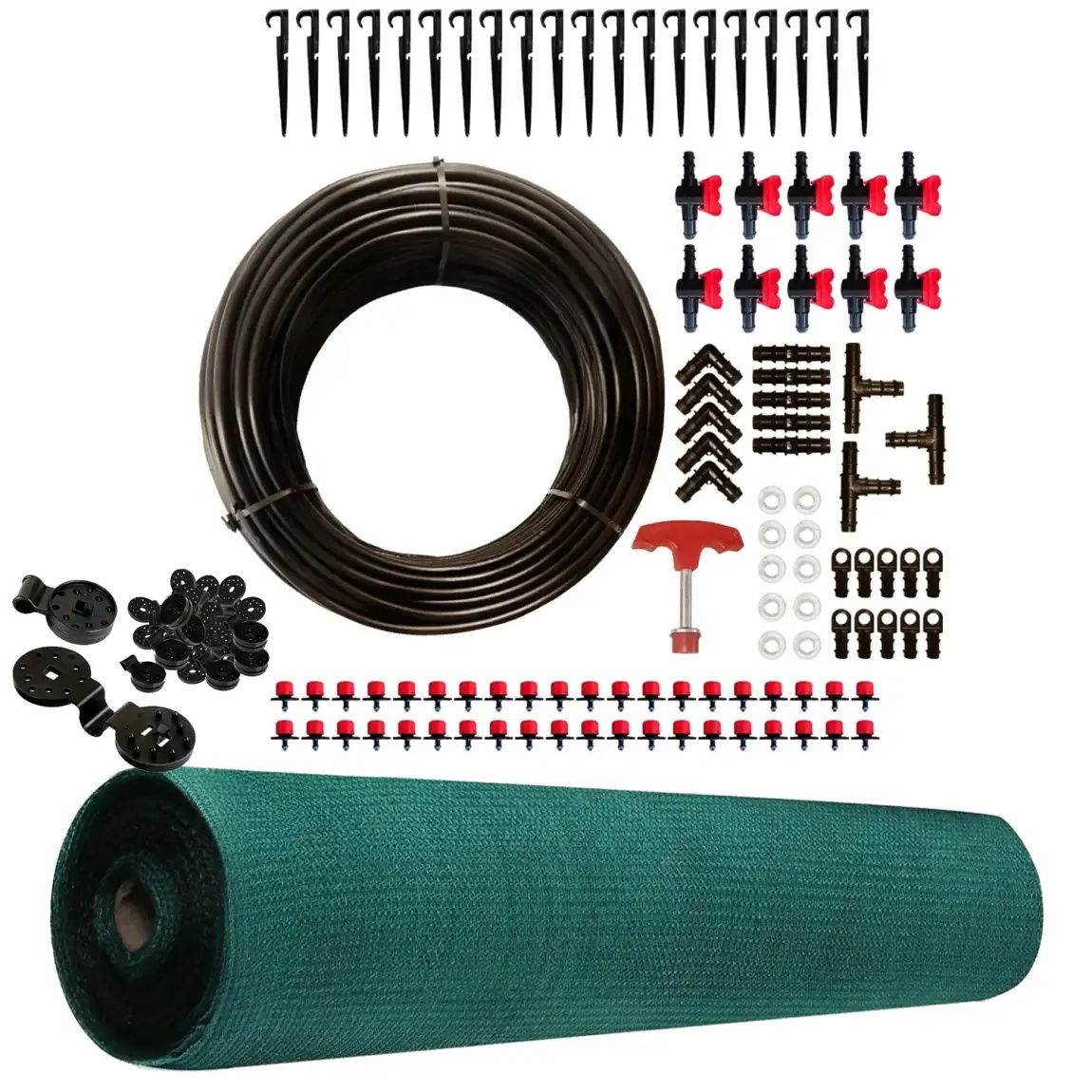 Pachet Irigare si Protectie Plante - Kit Irigare + Plasa Umbrire 4M