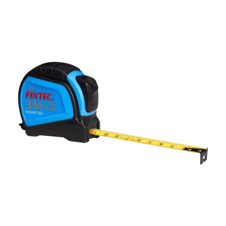 Ruleta metalica FIXTEC 3 m × 16 mm cu blocare automata