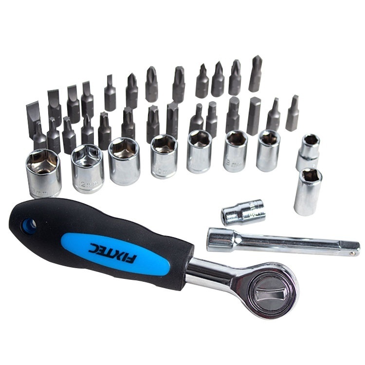Set cu surubelnita cu clichet FIXTEC, 38 de componente, otel CR-V - 3 | YEO