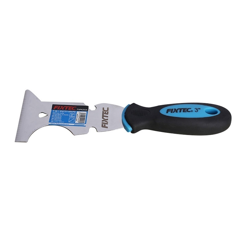 Spatula pentru glet FIXTEC 3" multi‑functie 7‑in‑1