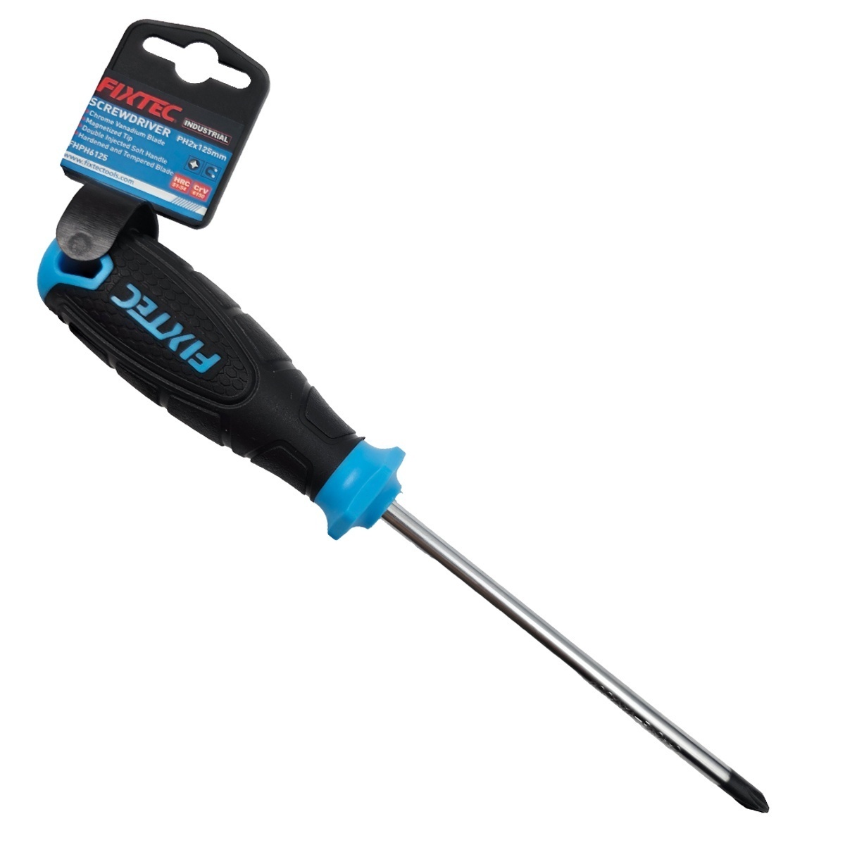 Surubelnita tip stea PH2 125 mm FIXTEC din otel CR-V, cu varf magnetic