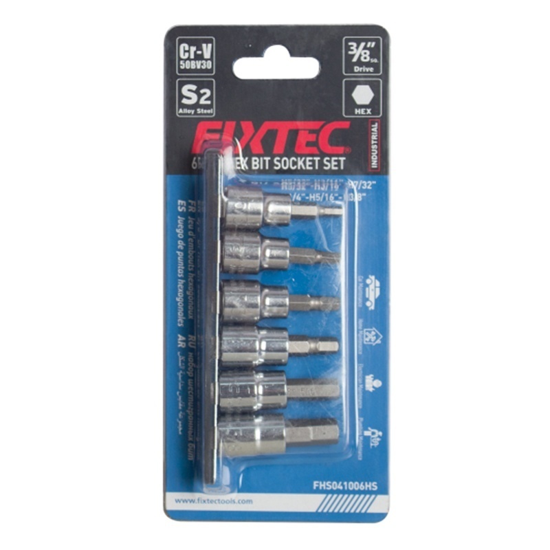 Trusa 6 biti hexagonali Dr.Hex FIXTEC 3/8″ in 6 marimi