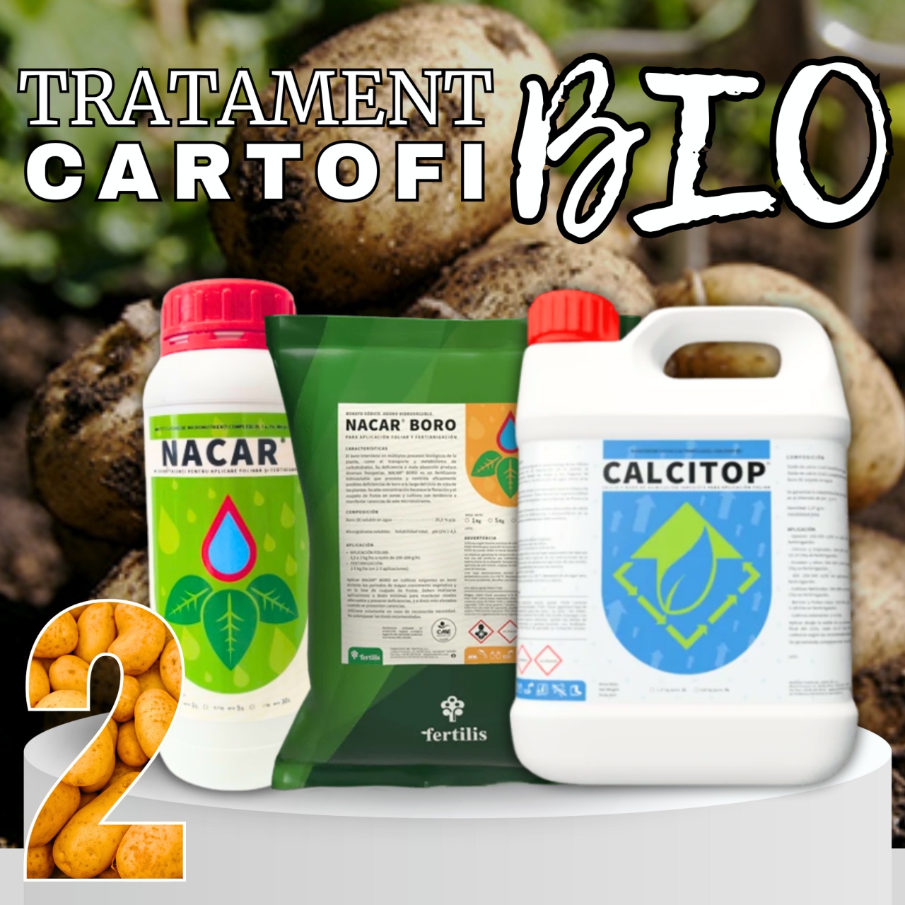 BIOPACK Stadiu 2 CARTOFI - Corectarea deficientei de micronutrienti si intarirea tesutului