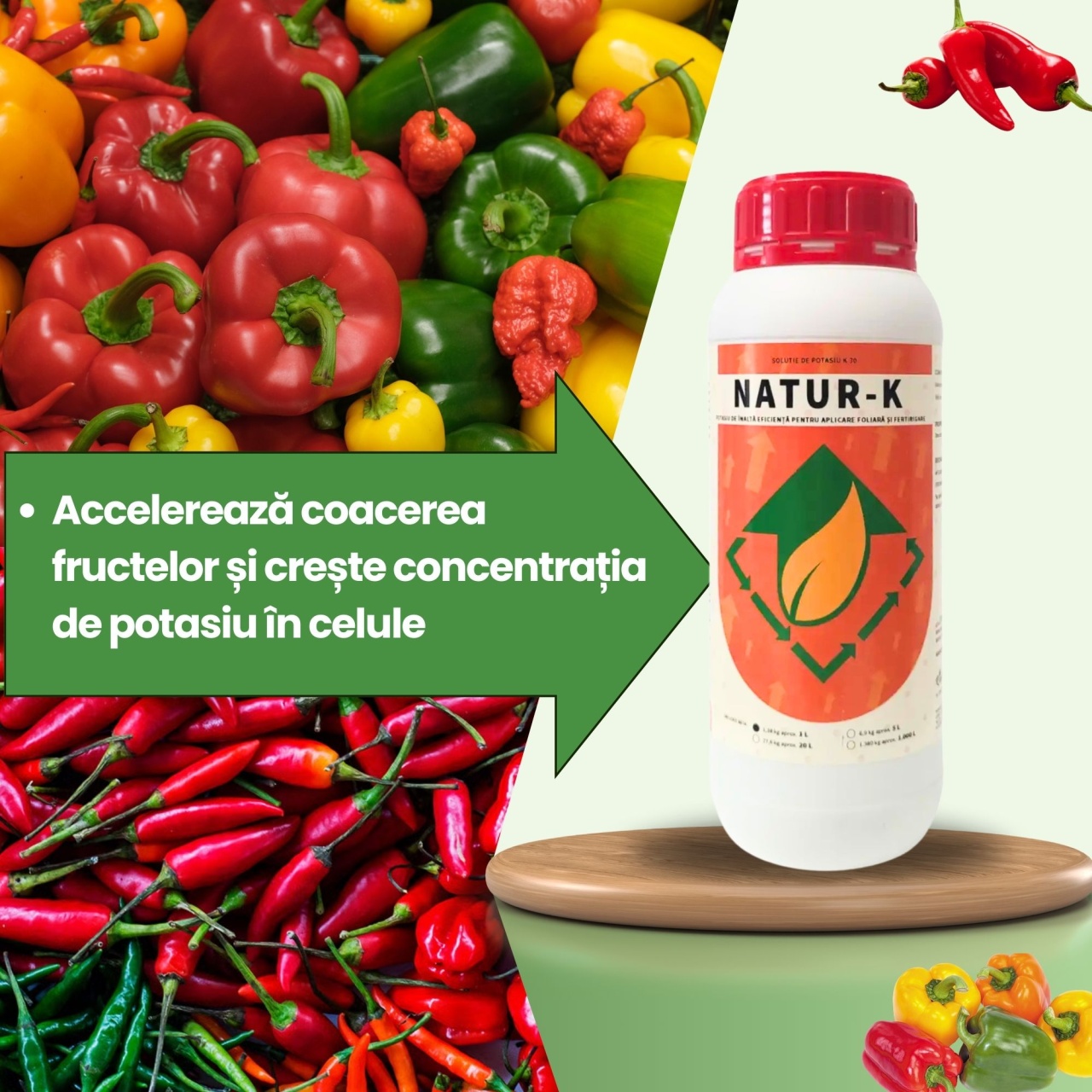 Biopack Stadiu 6 Ardei – Coacere, Dimensiune si Calitate - 1 | YEO