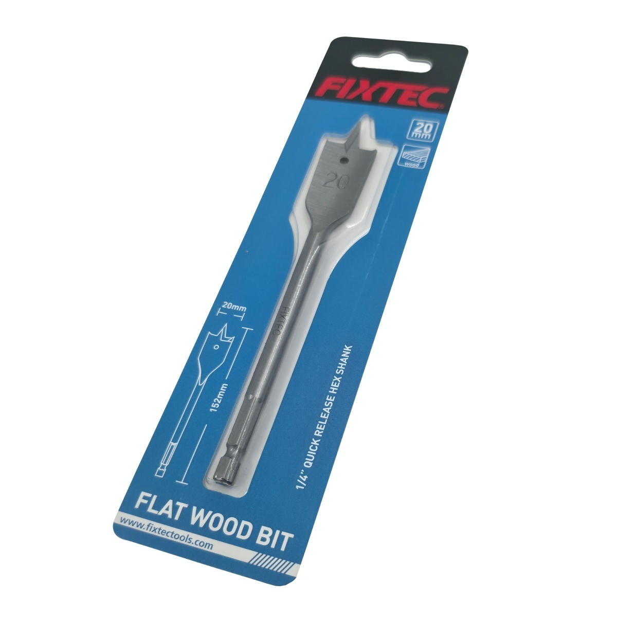 Burghiu paletar pentru lemn FIXTEC 20 mm x 152 mm - 1 | YEO