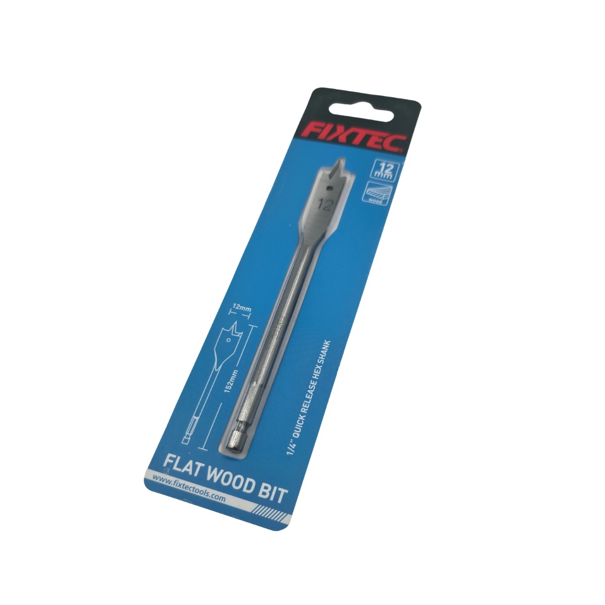 Burghiu tip paleta pentru lemn FIXTEC 12 mm x 152 mm - 1 | YEO