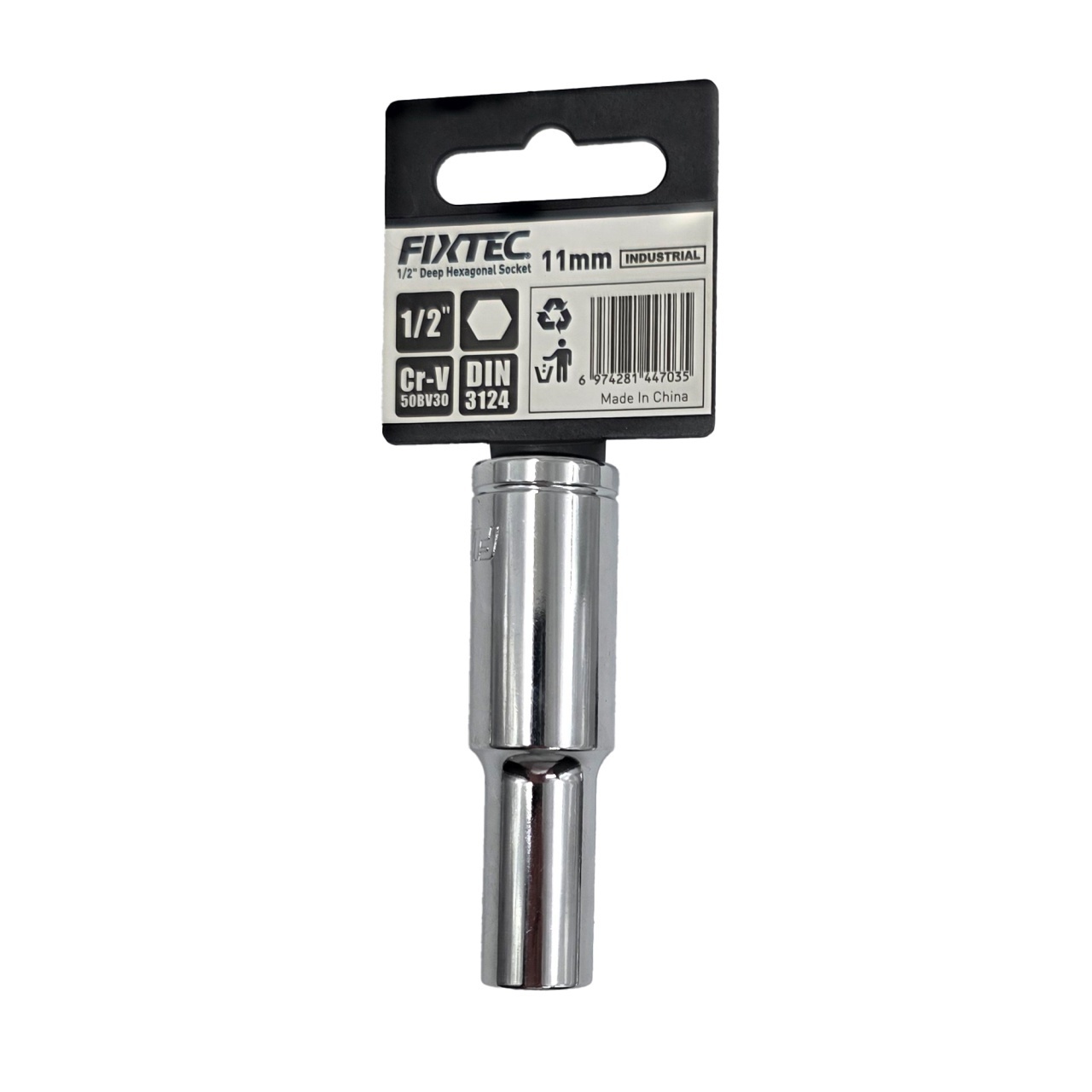 Cap tubular impact 11 mm FIXTEC, antrenare 1/2 - 1 | YEO